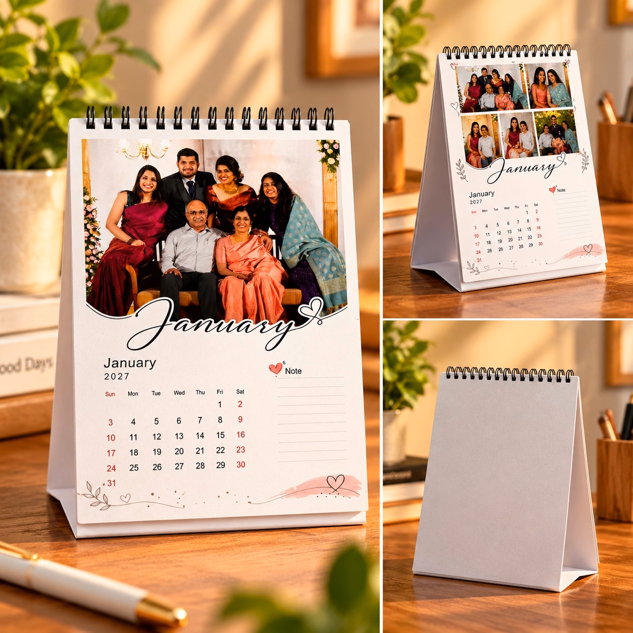 Memory Moments Personalised Tabletop Calendar 2027